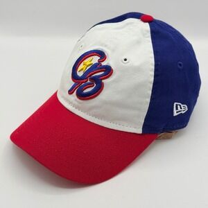 New Era 9TWENTY Kannapolis Cannonballers Baseball Hat Youth Blue Red Strapback